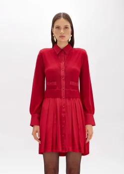 KNIT DRESS IN CREPE DE CHINE.