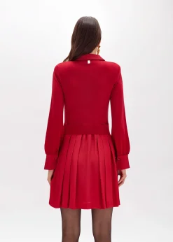 KNIT DRESS IN CREPE DE CHINE.