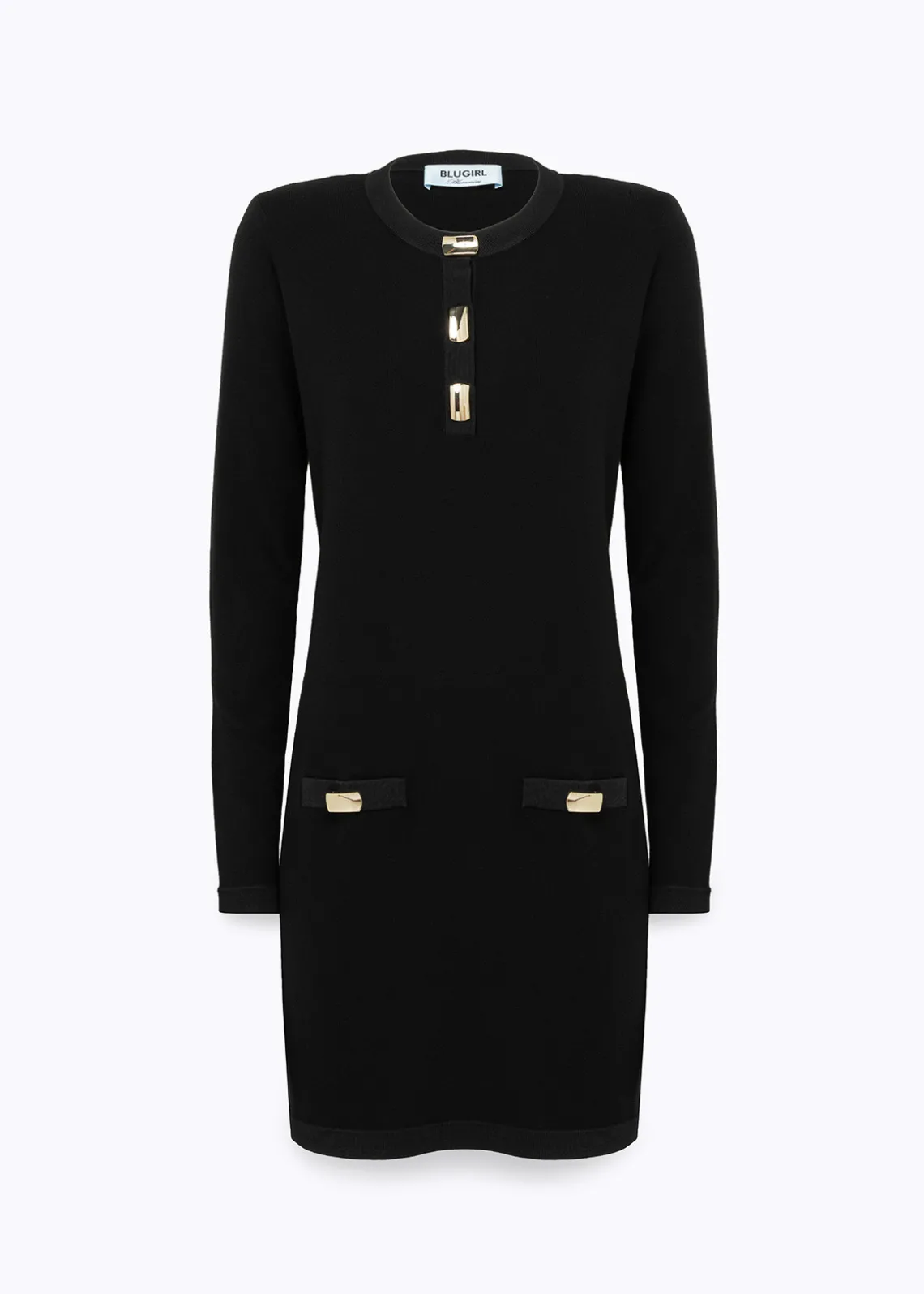KNIT DRESS WITH JEWEL BUTTONS