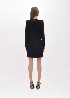 KNIT DRESS WITH JEWEL BUTTONS