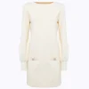 KNIT MINI DRESS WITH BUTTONS