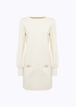 KNIT MINI DRESS WITH BUTTONS