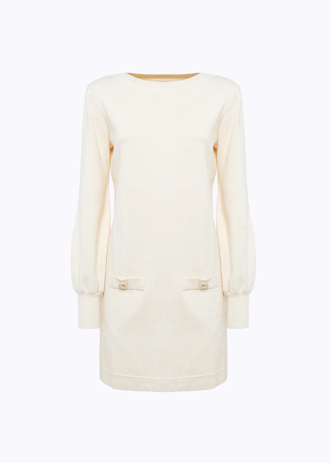 KNIT MINI DRESS WITH BUTTONS