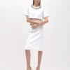 KNIT SKIRT WITH FLORAL EMBROIDERY