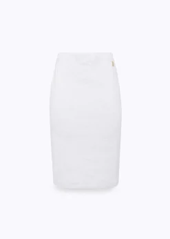 KNIT SKIRT WITH FLORAL EMBROIDERY