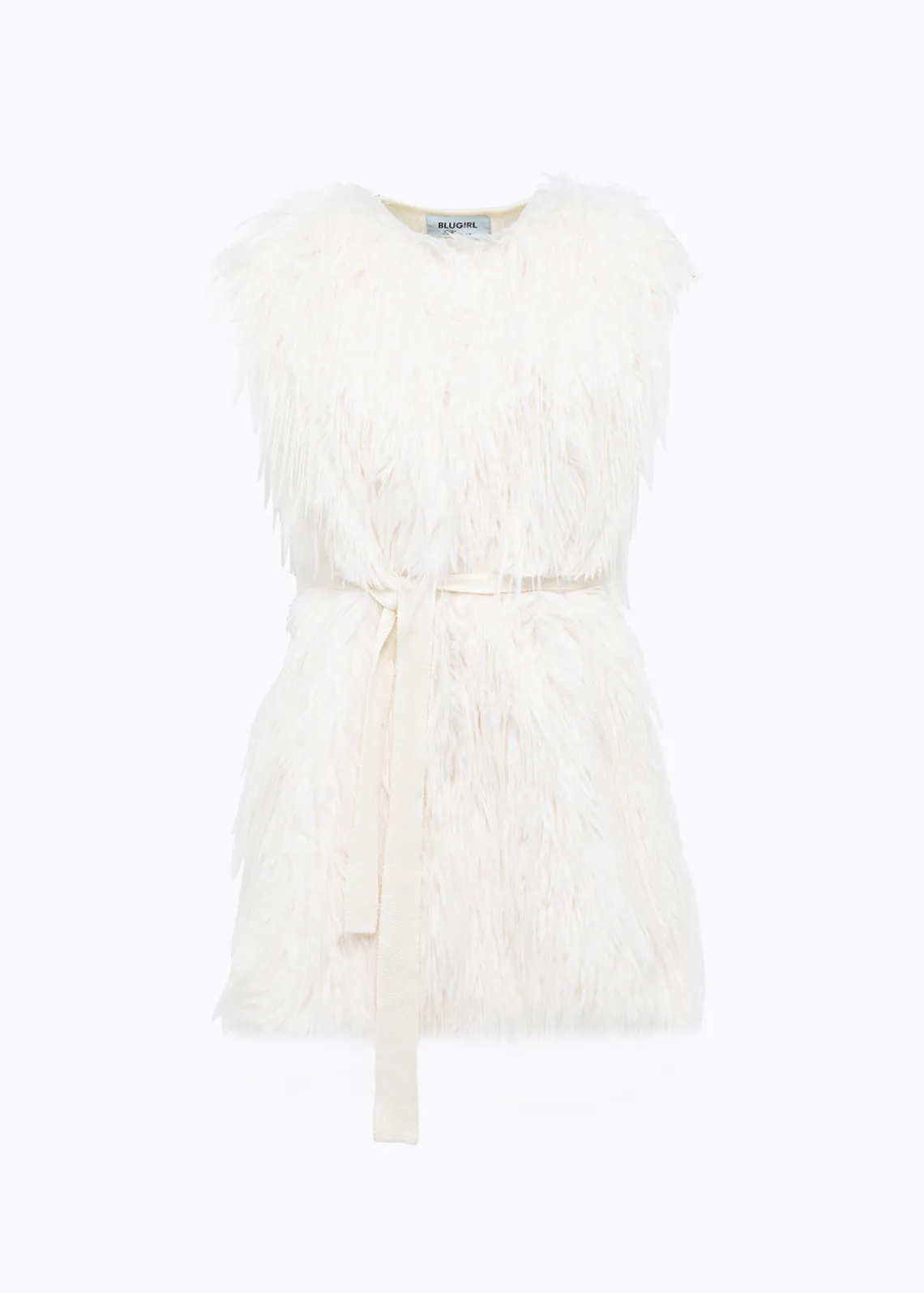 KNIT VEST FAUX FUR