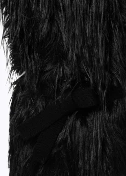 KNIT VEST FAUX FUR