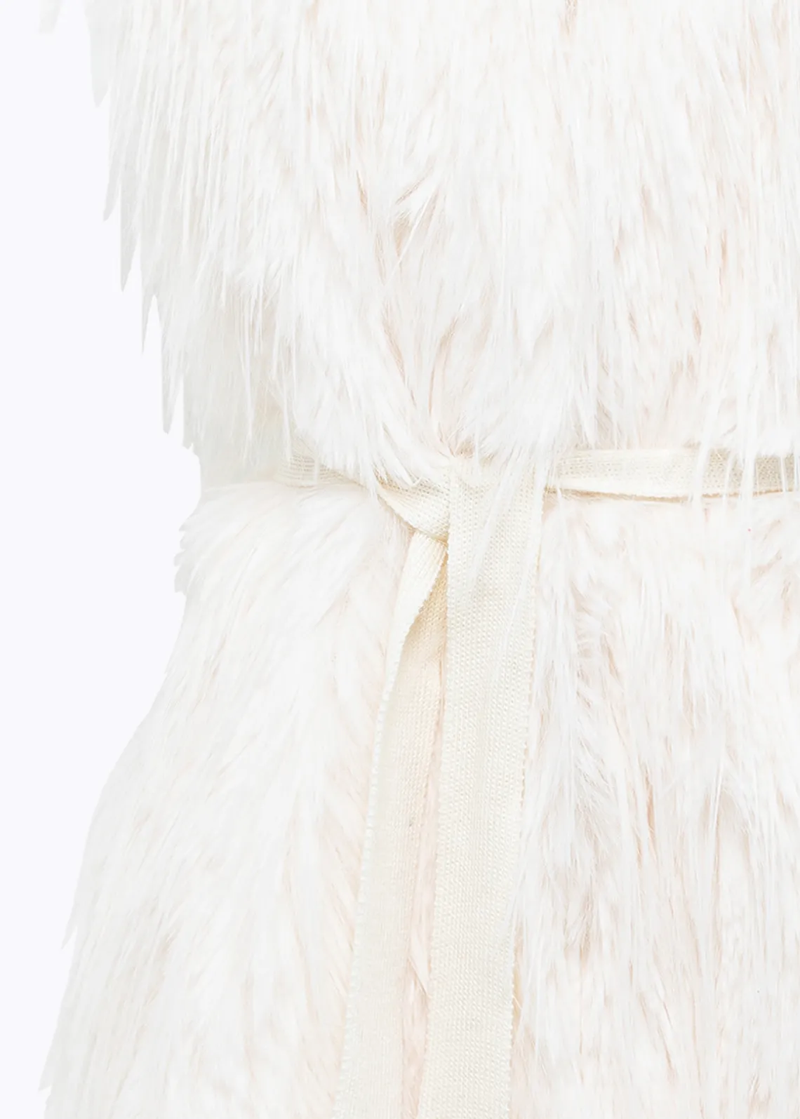 KNIT VEST FAUX FUR