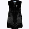KNITTED CARDIGAN WITH COLLAR IN FAUX FUR