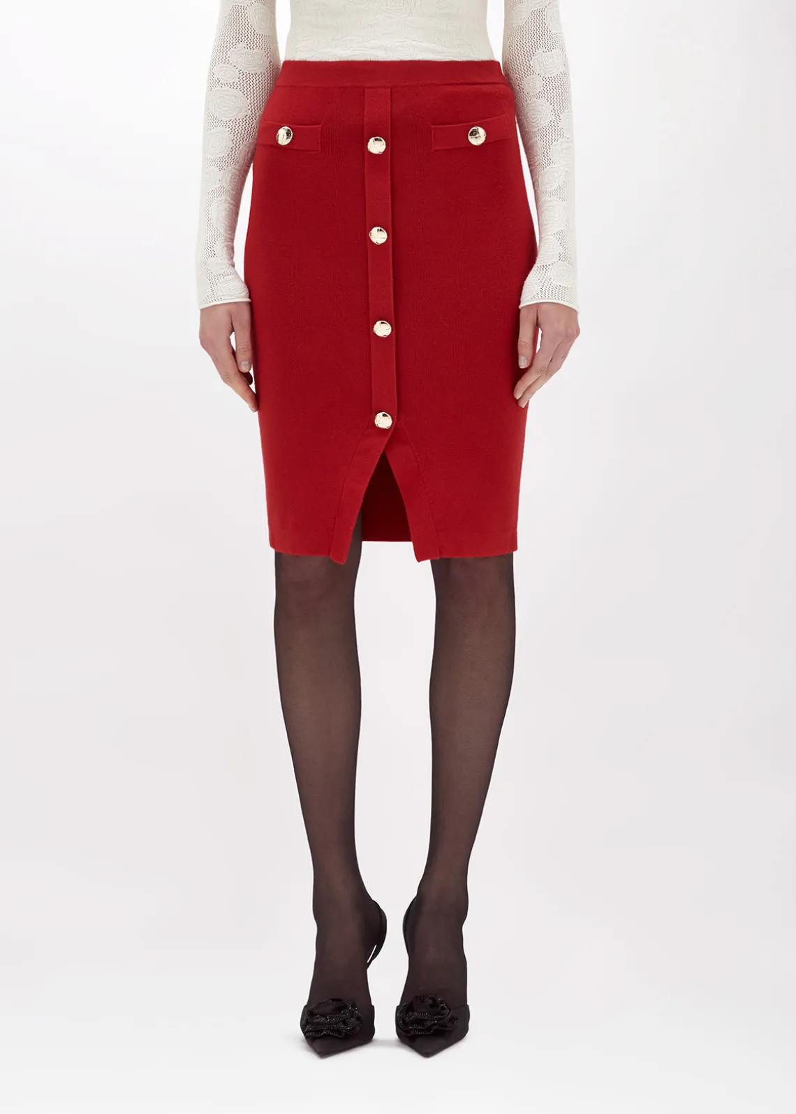 KNITTED MIDI SKIRT