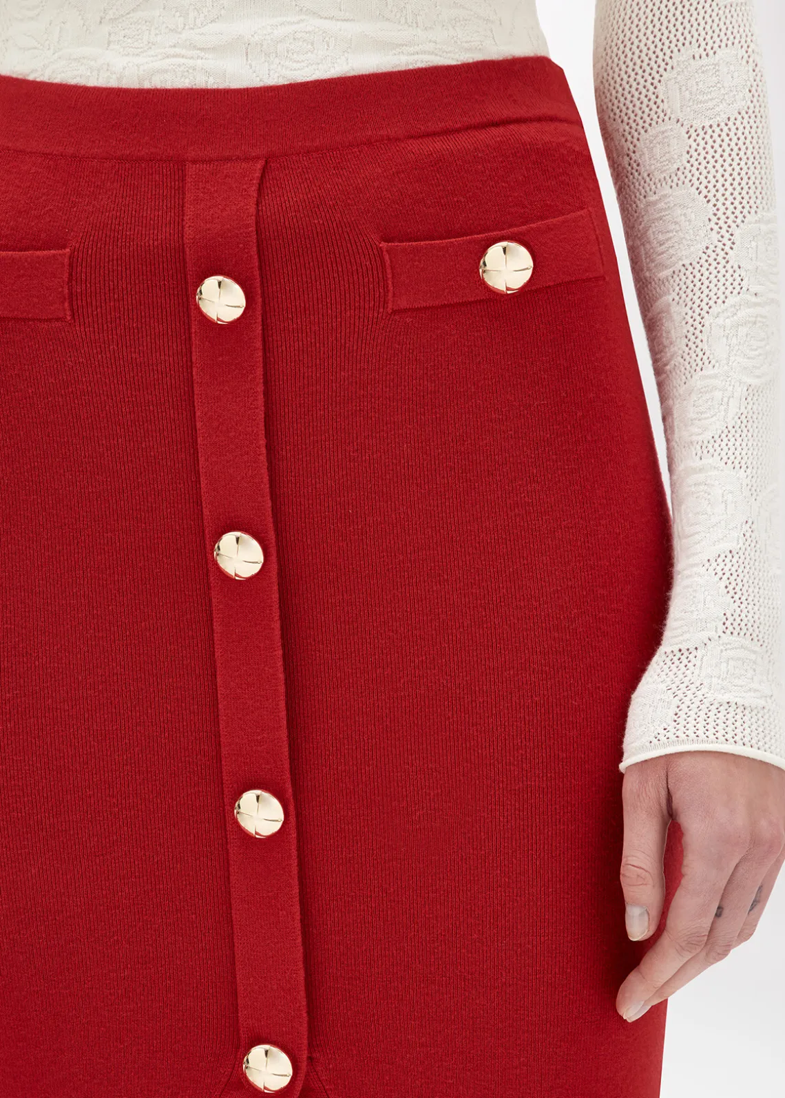 KNITTED MIDI SKIRT