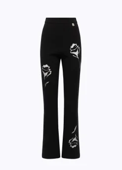 KNITTED PANTS WITH ROSES