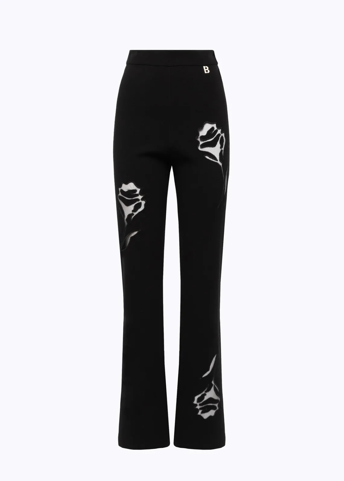 KNITTED PANTS WITH ROSES