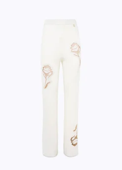 KNITTED PANTS WITH ROSES
