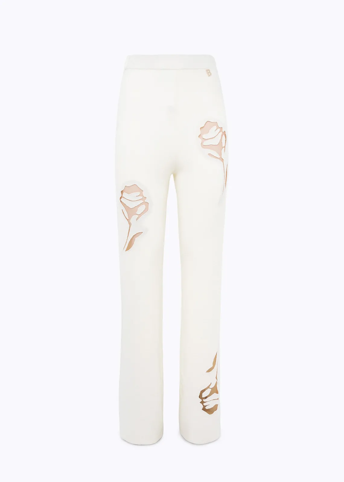 KNITTED PANTS WITH ROSES