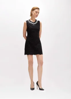 LACE DRESS AND TOP IN JERSEY WITH EMBROIDERY