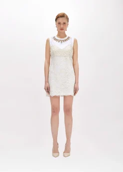 LACE DRESS AND TOP IN JERSEY WITH EMBROIDERY