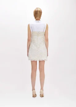 LACE DRESS AND TOP IN JERSEY WITH EMBROIDERY