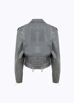 LEATHER BIKER JACKET
