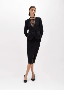 LIGHT CRÊPE SKIRT WITH SLIT