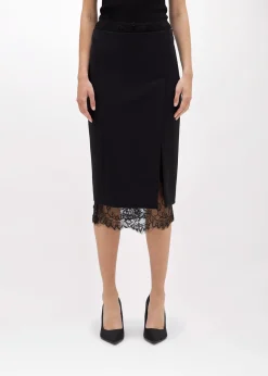 LIGHT CRÊPE SKIRT WITH SLIT