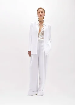 LINEN BLEND OVERSIZED BLAZER JACKET