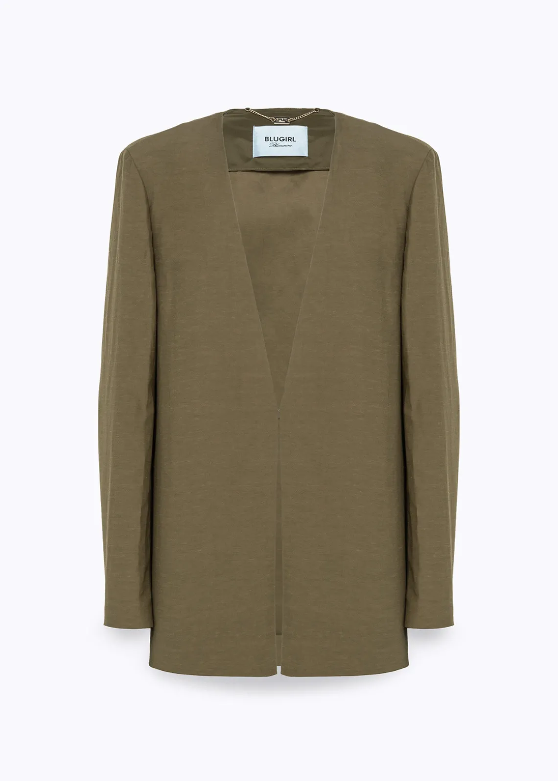 LINEN BLEND OVERSIZED BLAZER JACKET