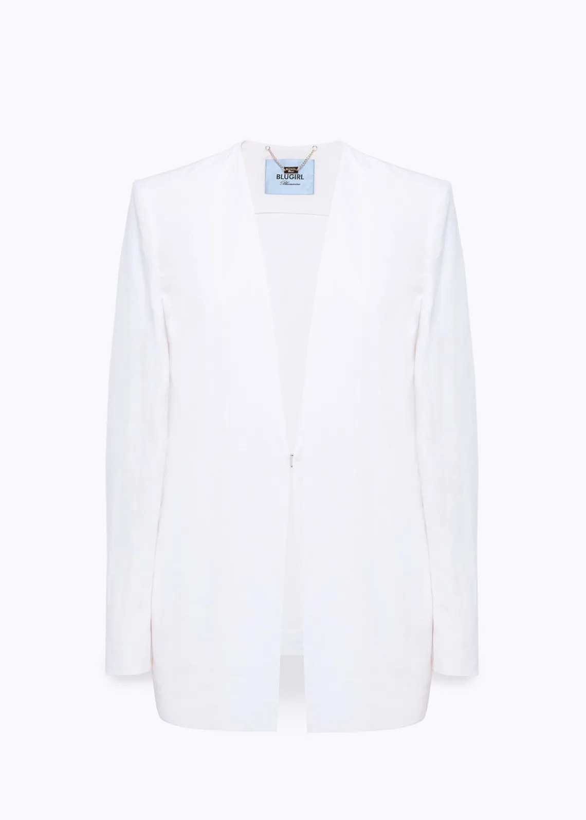 LINEN BLEND OVERSIZED BLAZER JACKET