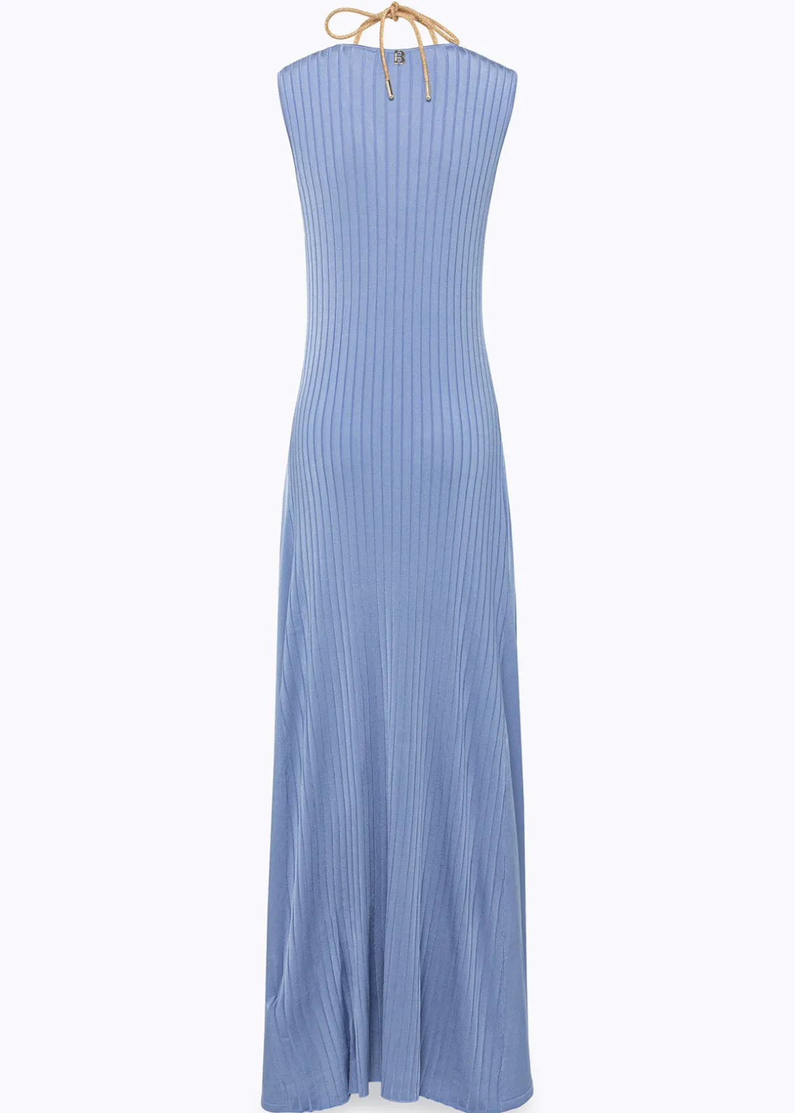 LONG DRESS WITH DRAPED DETAILS AND NECKLACE