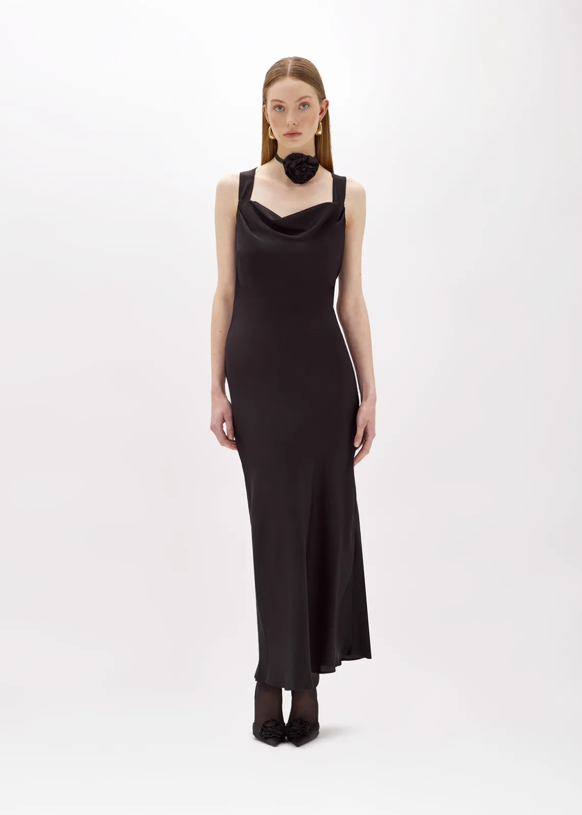 LONG MERMAID DRESS IN SATIN