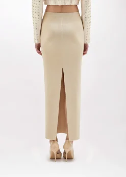 LUREX KNIT LONG SKIRT