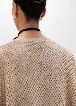 LUREX MESH KNIT PONCHO