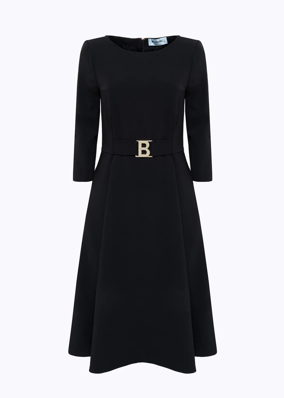 MIDI DRESS IN STRETCH CRÊPE