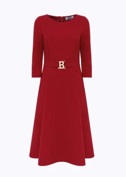 MIDI DRESS IN STRETCH CRÊPE