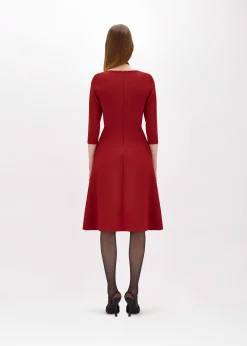 MIDI DRESS IN STRETCH CRÊPE