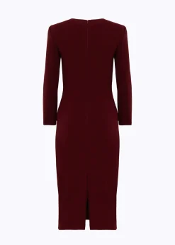 MIDI DRESS IN STRETCH WOOL CADY