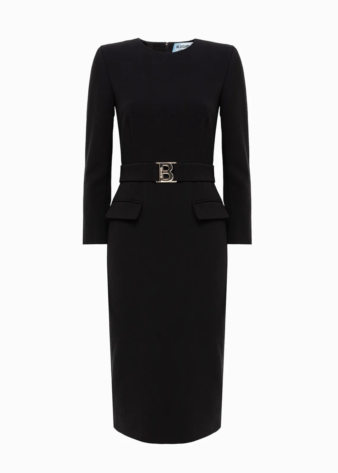 MIDI DRESS IN STRETCH WOOL CADY