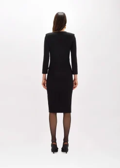 MIDI DRESS IN STRETCH WOOL CADY