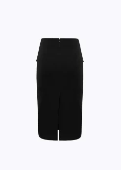 MIDI SKIRT IN STRETCH WOOL CADY