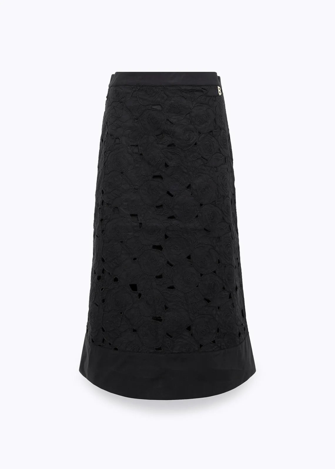 MIDI SKIRT WITH INLAID ROSES
