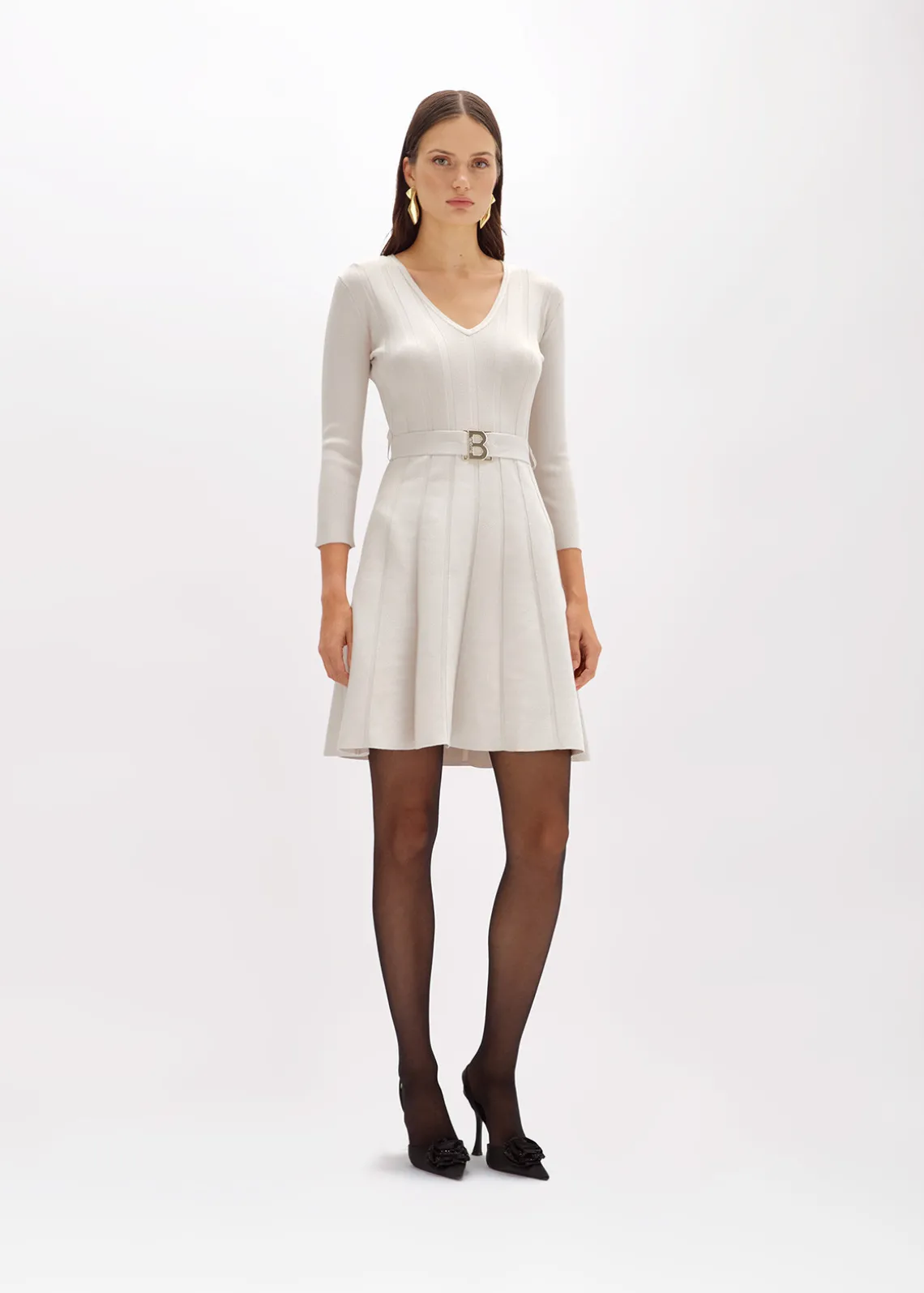 MINI DRESS IN STRETCH VISCOSE
