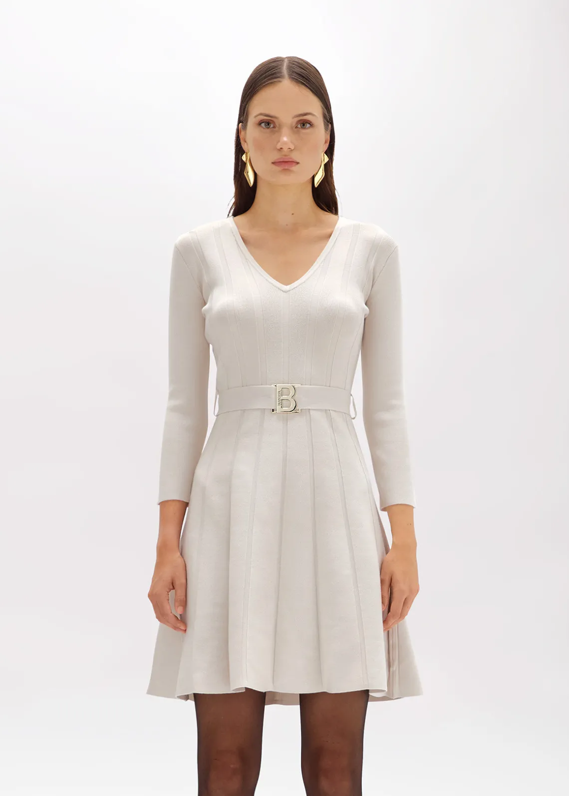 MINI DRESS IN STRETCH VISCOSE
