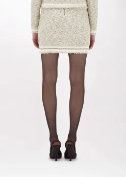 MINI SKIRT IN BOUCLÉ YARN WITH RHINESTONES