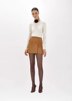 MINI SKIRT IN STRETCH CRÊPE