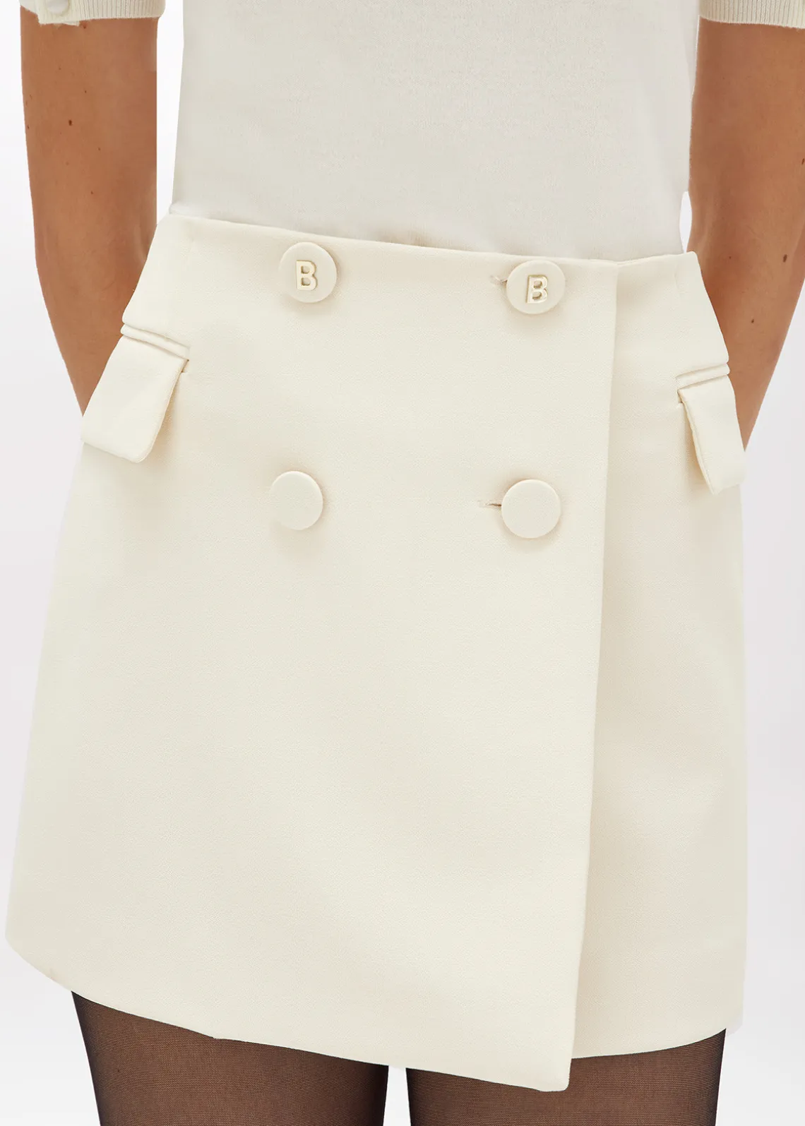 MINI SKIRT IN STRETCH CRÊPE