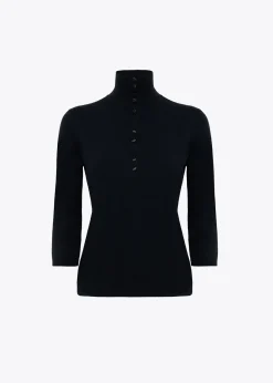MOCK NECK SWEATER IN VISCOSE BLEND