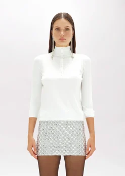 MOCK NECK SWEATER IN VISCOSE BLEND