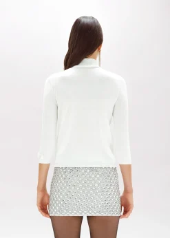 MOCK NECK SWEATER IN VISCOSE BLEND