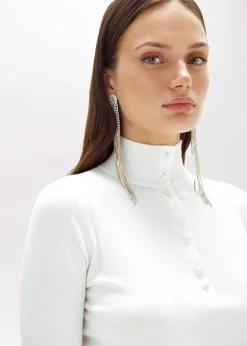 MOCK NECK SWEATER IN VISCOSE BLEND