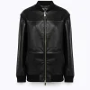 OVERSIZED LEATHER BOMBER JACKET
